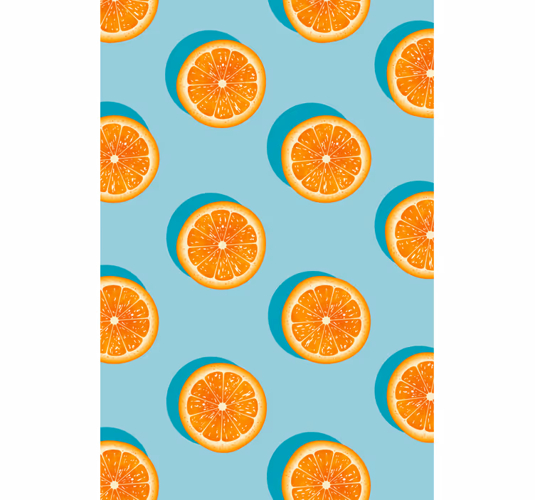 Papier peint cuisine motif tranches d'agrumes - TenStickers