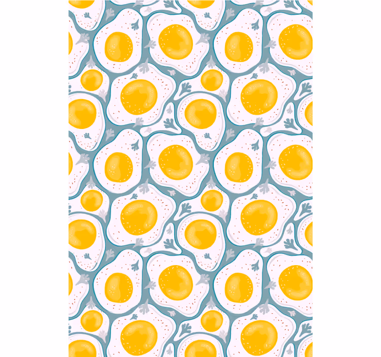 Papier peint cuisine motif œufs ensoleillés - TenStickers