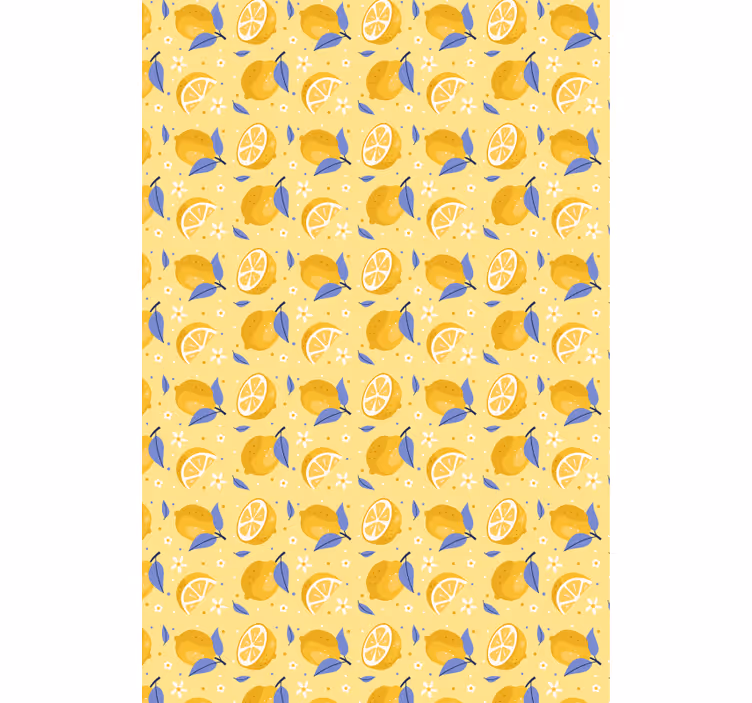 Papier peint cuisine motif citron frais - TenStickers