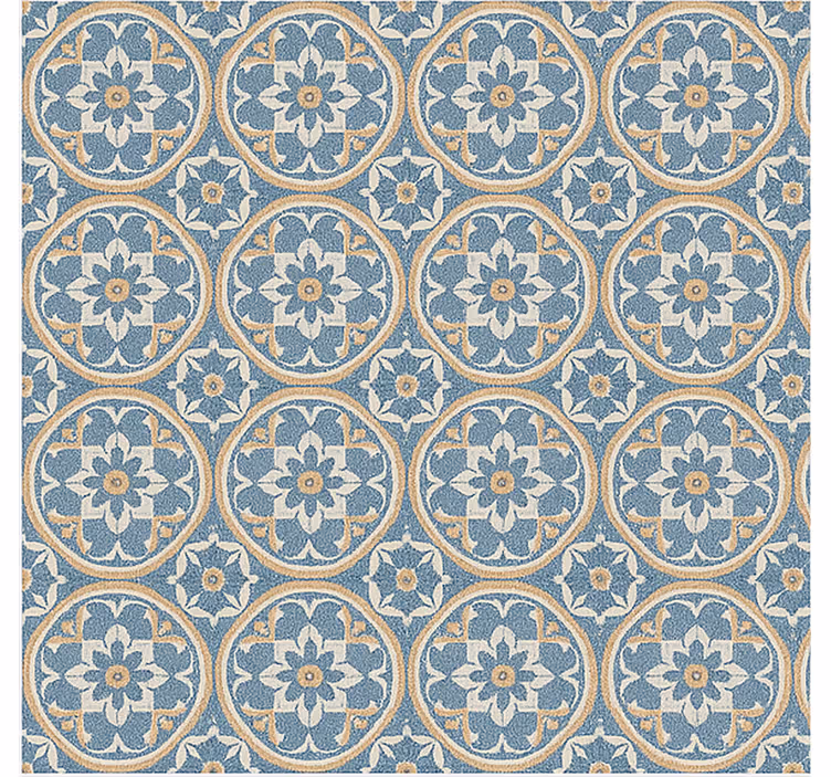 Papier peint salon azulejo style mat - TenStickers