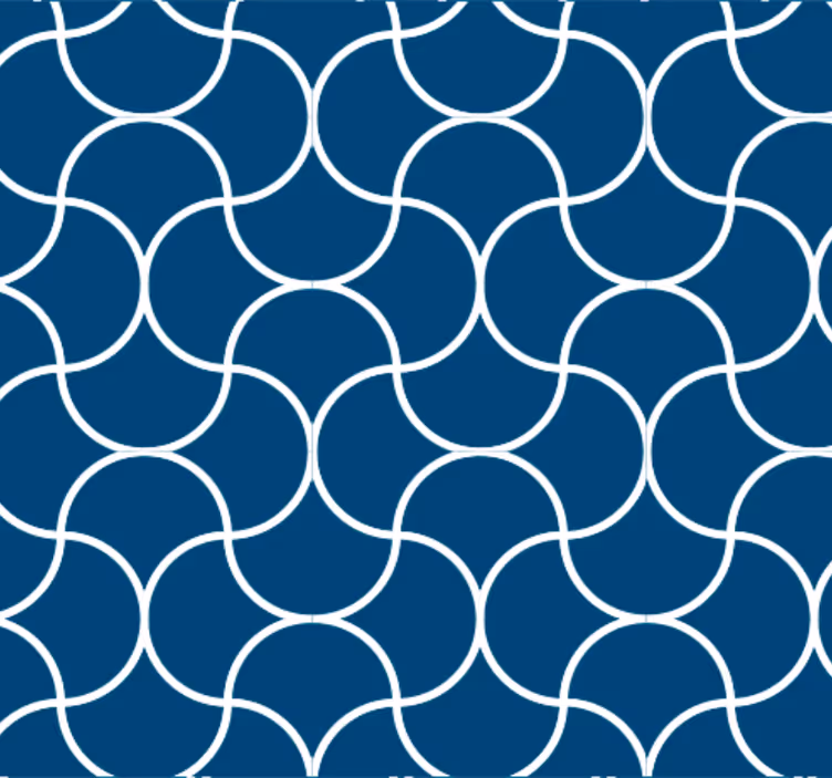 Papier peint salle de bain motif vague géométrique - TenStickers