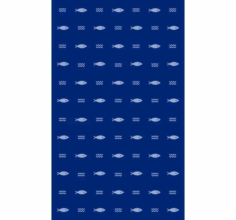 Papier peint salle de bain tapis de bain motif poisson - TenStickers