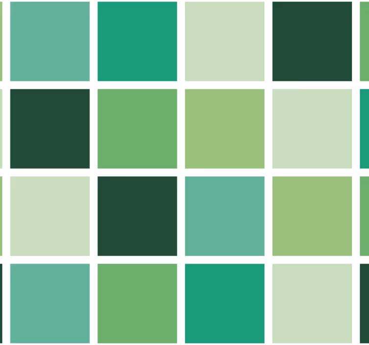Papier peint salle de bain blocs de couleur verte - TenStickers