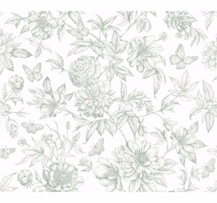 Papier peint chambre adulte pivoine en fleurs - TenStickers
