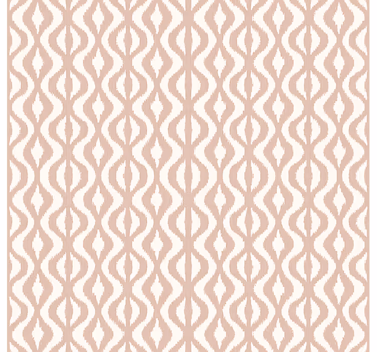 Papier peint chambre adulte rose poussière ikat géométrique - TenStickers