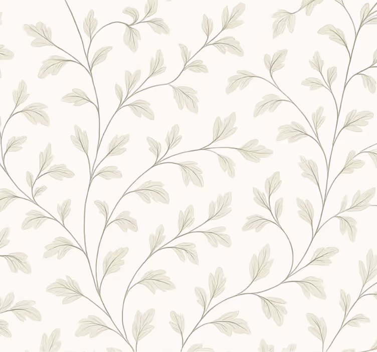 Papier peint salon feuilles subtiles - TenStickers