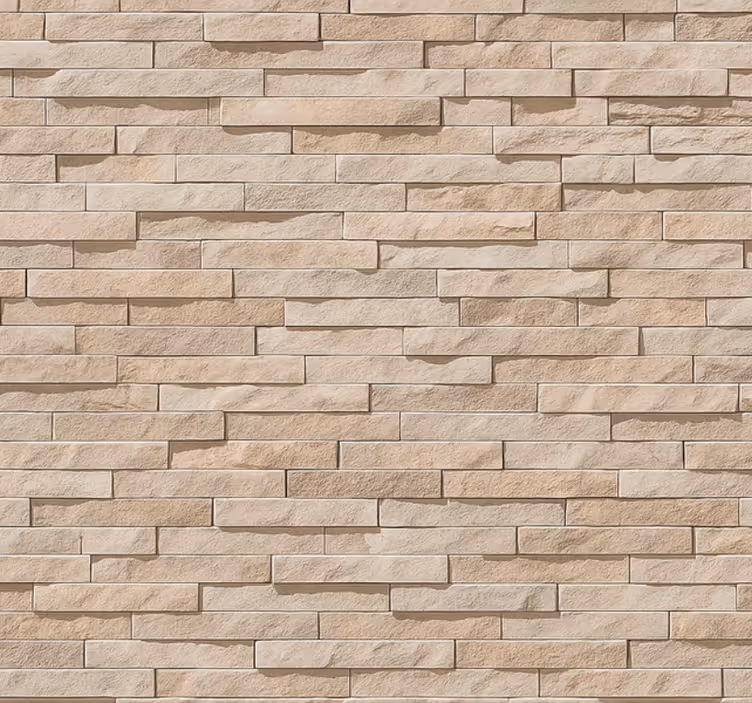 Papier peint salon motif pierre beige 3d - TenStickers