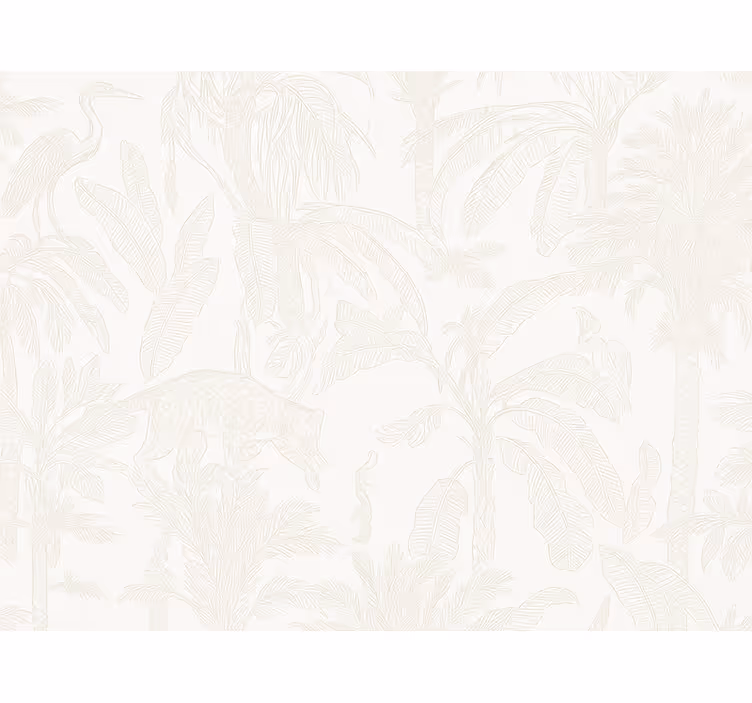 Papier peint chambre adulte beige clair jungle - TenStickers