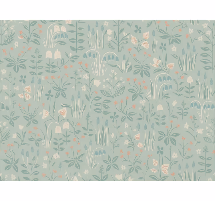 Papier peint chambre adulte fleuris scandi - TenStickers