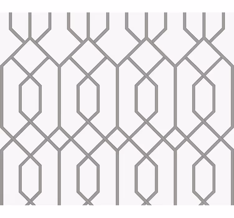 Papier peint salon géométrique gris - TenStickers