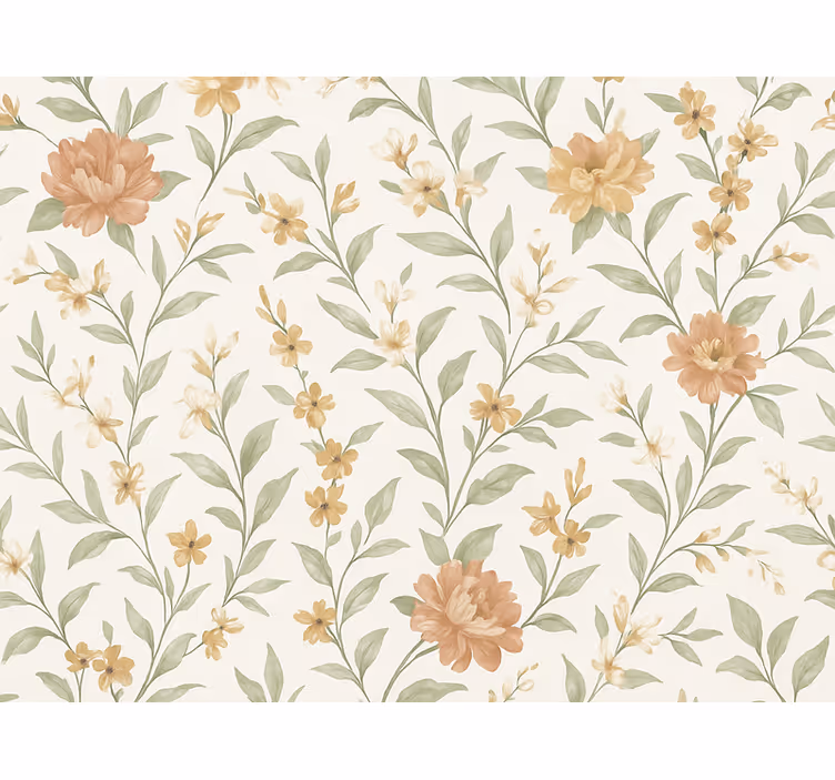 Papier peint chambre adulte fleur d'asie - TenStickers