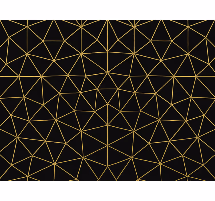 Papier peint triangles toile géométrique or nuit - TenStickers