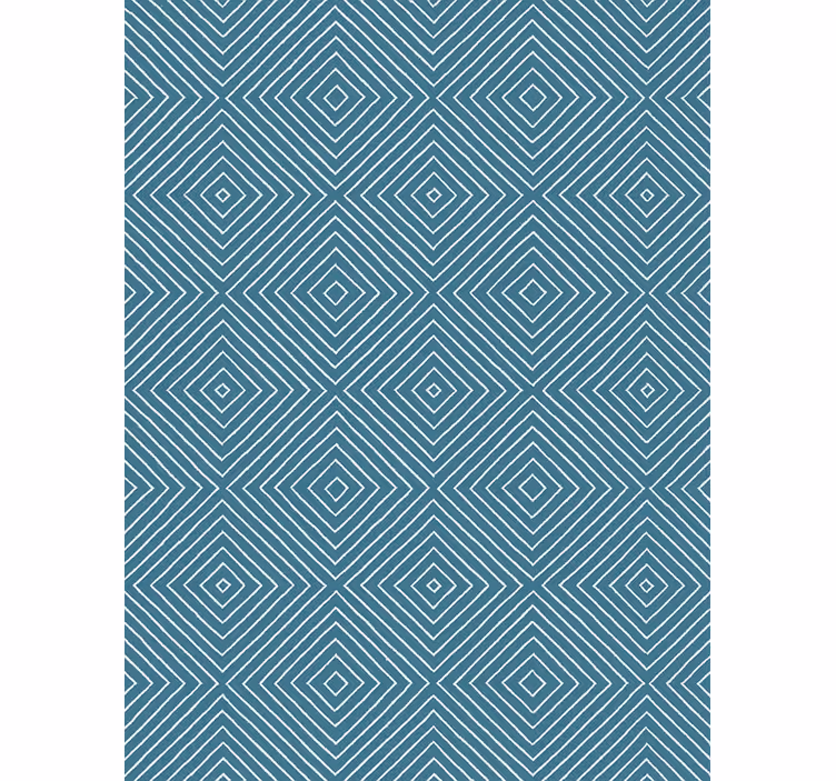 Papier peint scandinave ligne de diamants bleus - TenStickers