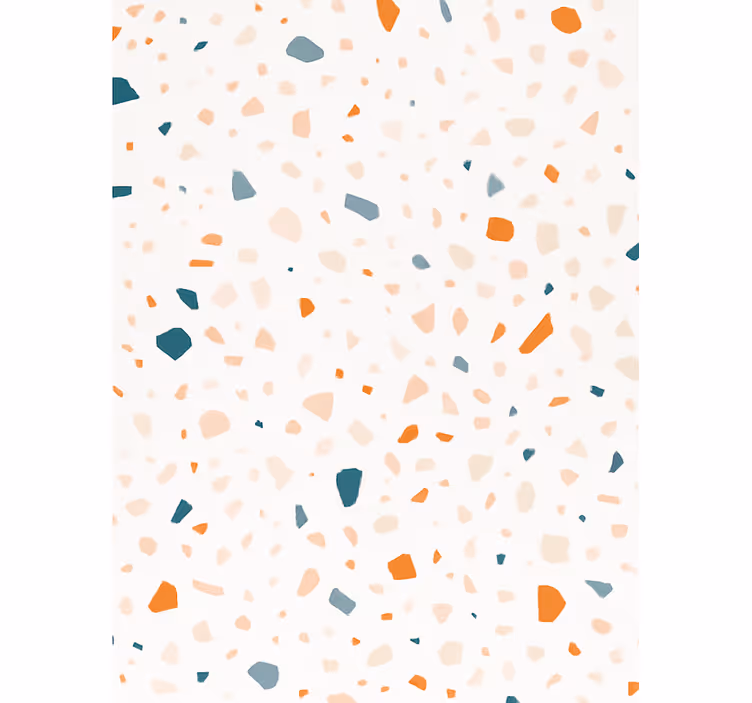 Papier peint abstrait tacheté bleu canard et terracotta - TenStickers