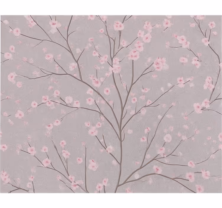 Papier peint floral branche de cerisier sombre - TenStickers