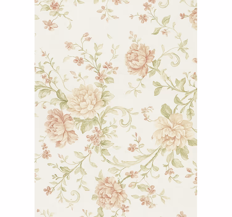 Papier peint chambre adulte design floral rose - TenStickers