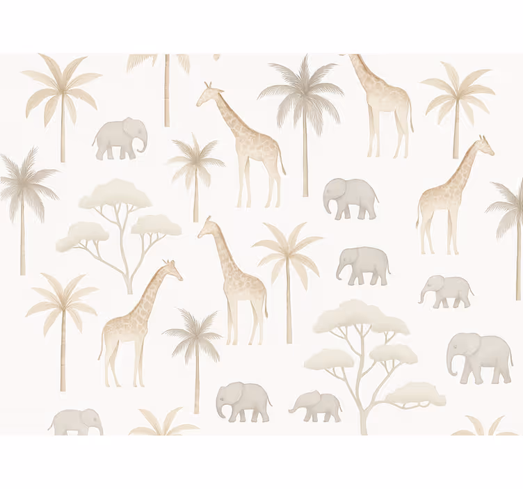 Papier peint chambre enfant savane enfant - TenStickers