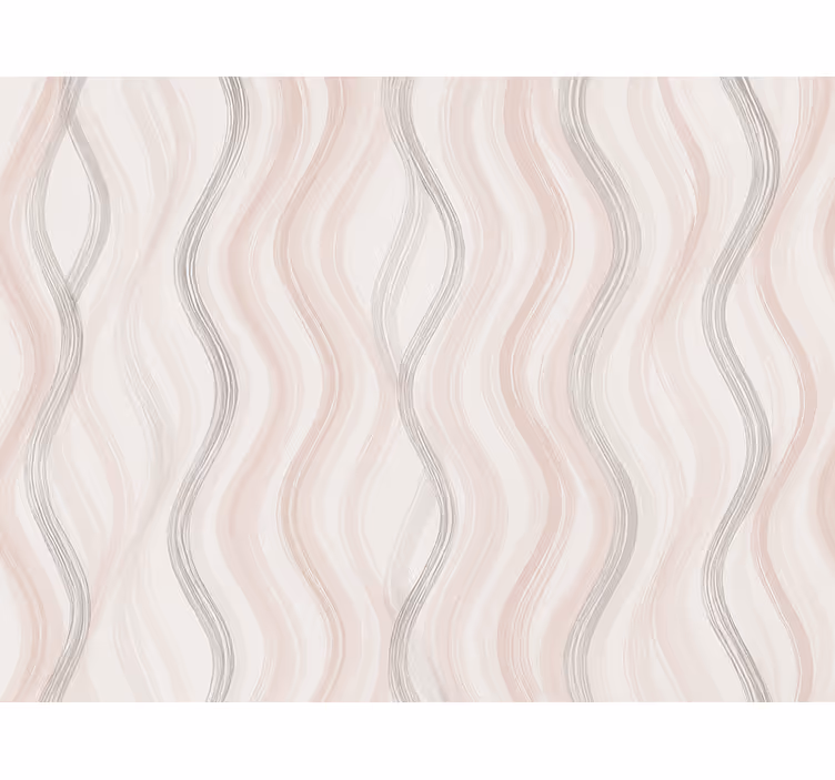 Papier peint chambre enfant lignes aquarelle rose et gris - TenStickers