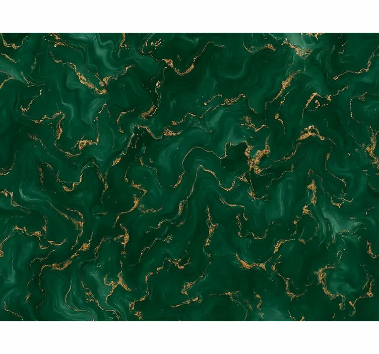 Papier peint chambre adulte vert Émeraude et marbre doré - TenStickers
