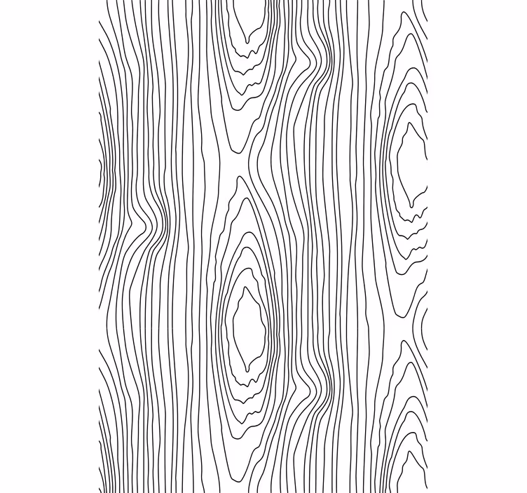 Papier peint fleuri rayures nature noires - TenStickers