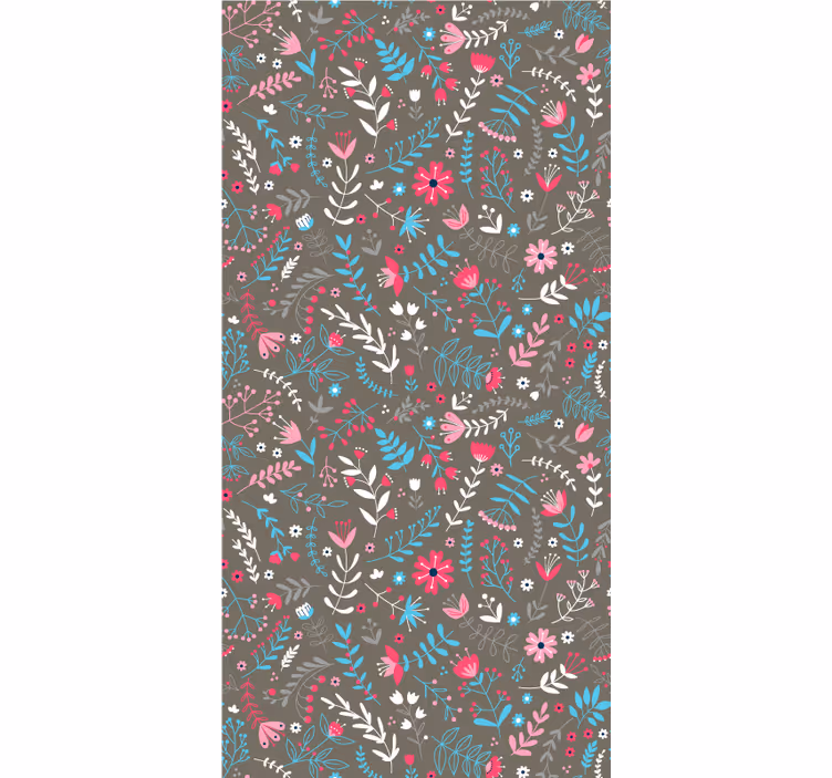 Papier peint fleuri imprimé floral coloré - TenStickers