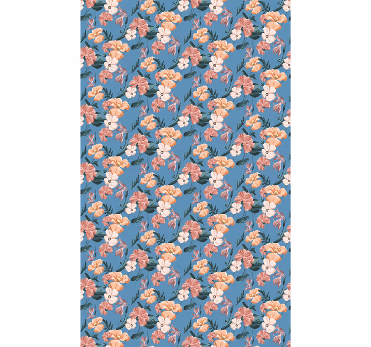 Papier peint fleuri 'ziedi jeans' - TenStickers