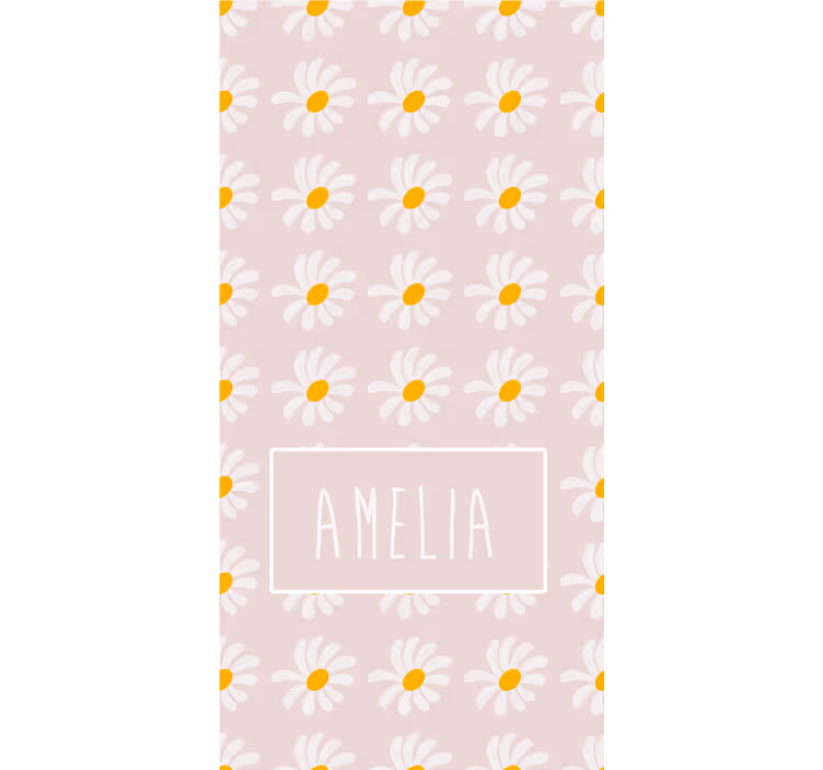 Papier peint fleuri illustration de fleurs boho - TenStickers