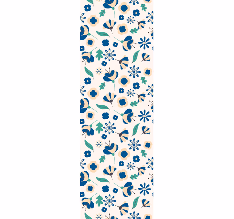 Papier peint chambre motif floral blanc provincial - TenStickers