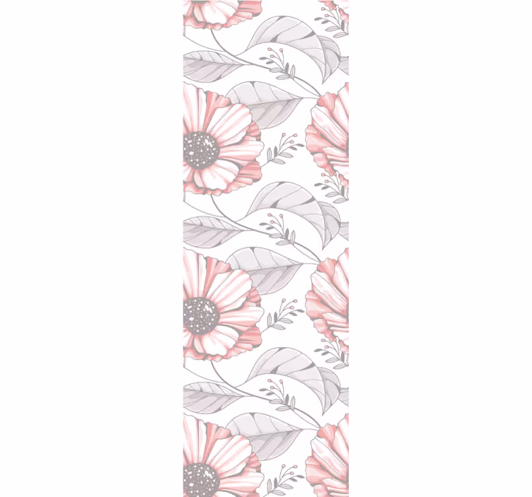 Papier peint chambre design magnolia rose élégant - TenStickers