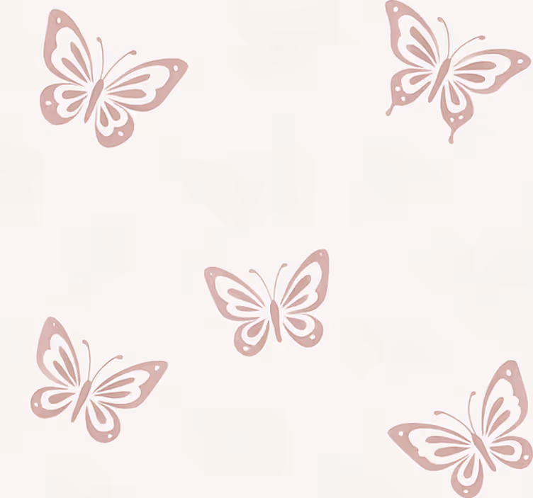 Papier peint chambre papillon flottant fantaisie - TenStickers
