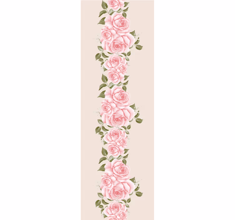 Papier peint chambre motif roses vintage roses - TenStickers