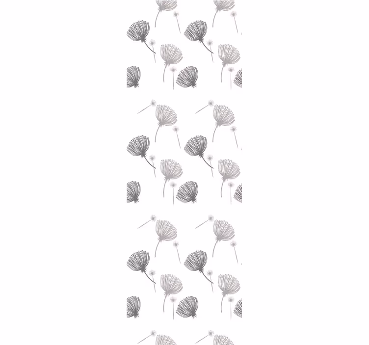 Papier peint chambre motif fleurs des prés sur blanc - TenStickers