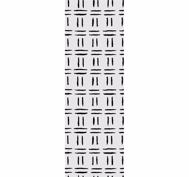 Papier peint chambre motif brosse encre quadrillé - TenStickers