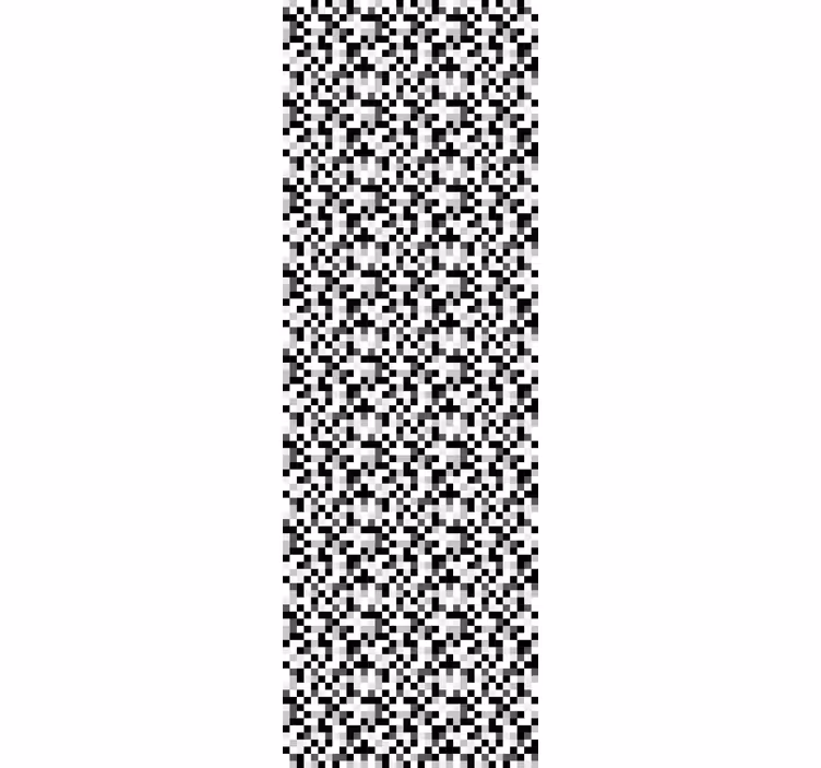 Papier peint chambre design à carreaux noir et blanc - TenStickers