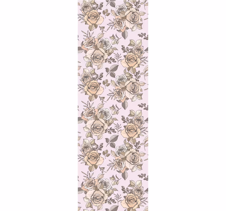 Papier peint chambre fond rose shabby chic - TenStickers