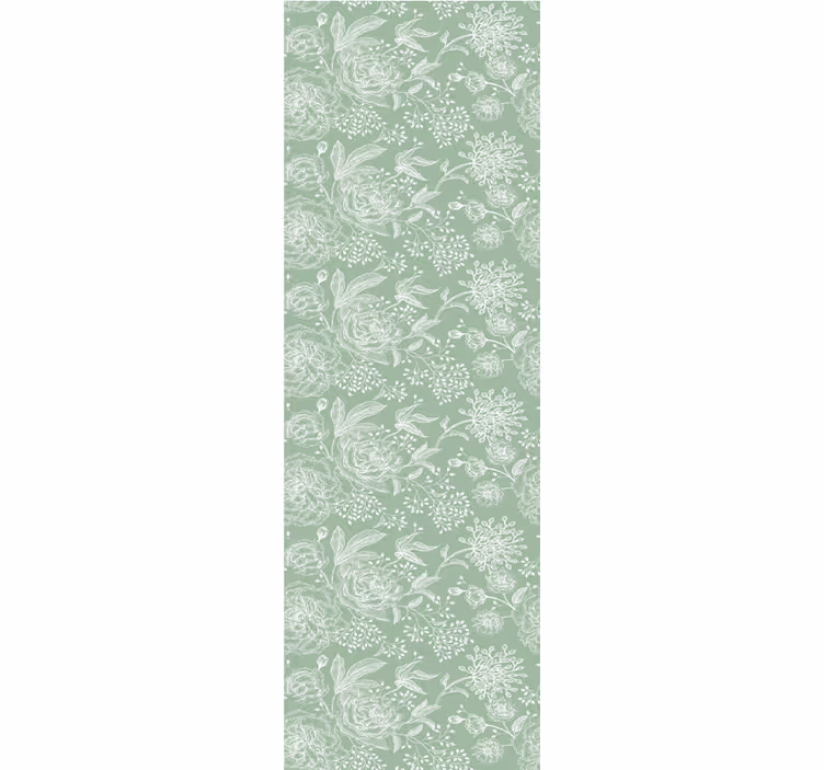 Papier peint chambre style floral vert grandmillenial - TenStickers
