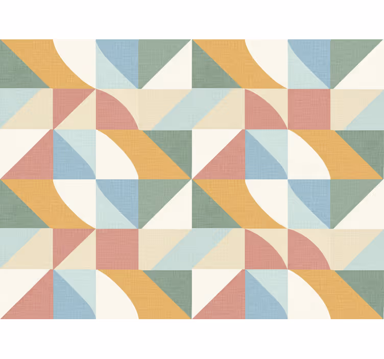 Papier peint rustique formes géométriques pastel - TenStickers