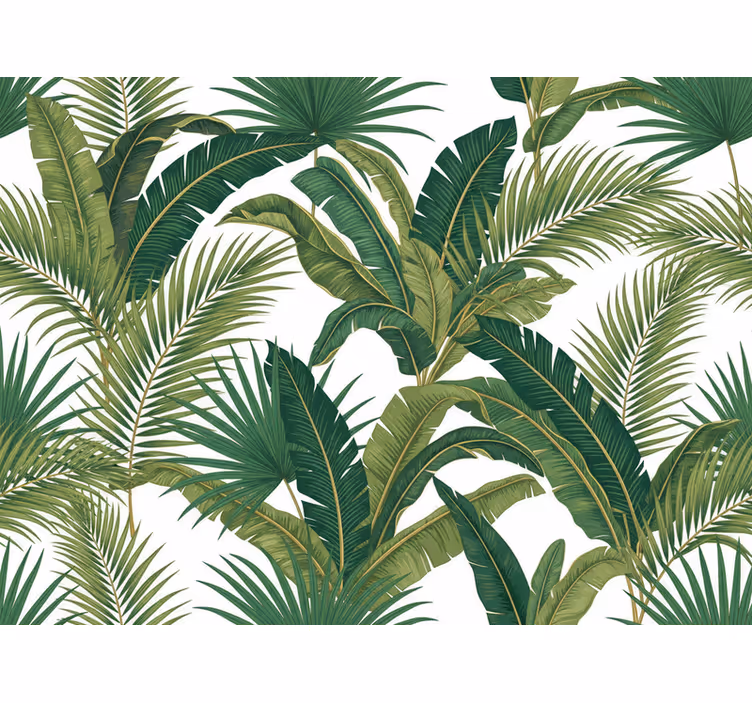 Papier peint feuillage palmiers de luxe jungle - TenStickers
