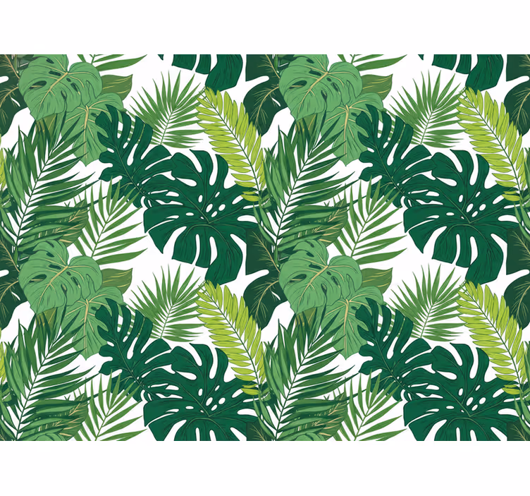Papier peint feuillage feuilles de jungle - TenStickers