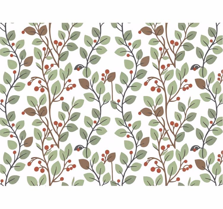 Papier peint feuillage branche accueillante - TenStickers