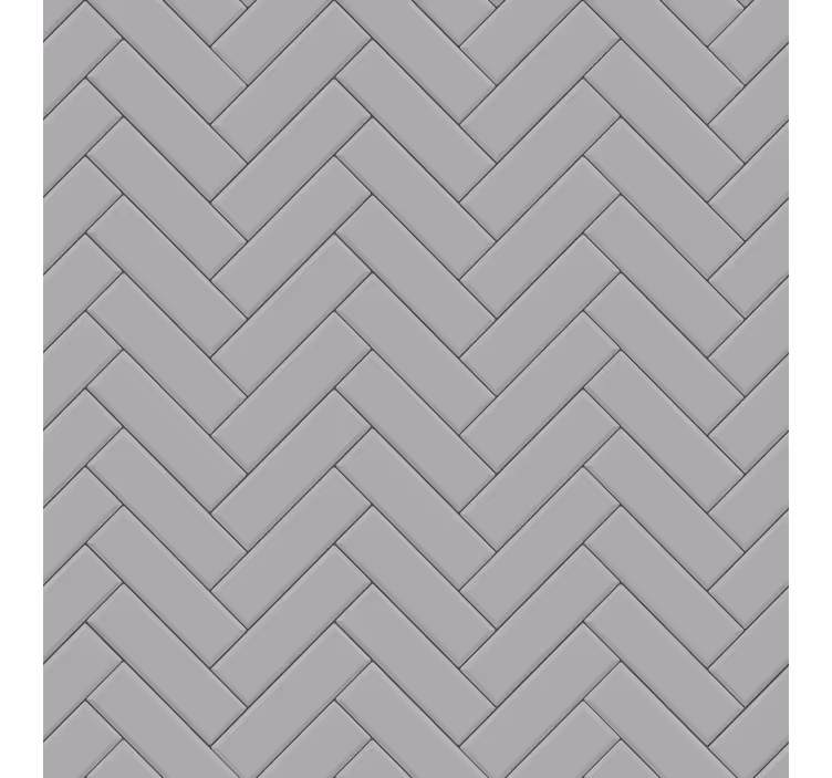Papier peint métal carreaux en chevrons gris - TenStickers