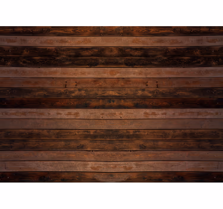 Papier peint rustique planches horizontales marron - TenStickers