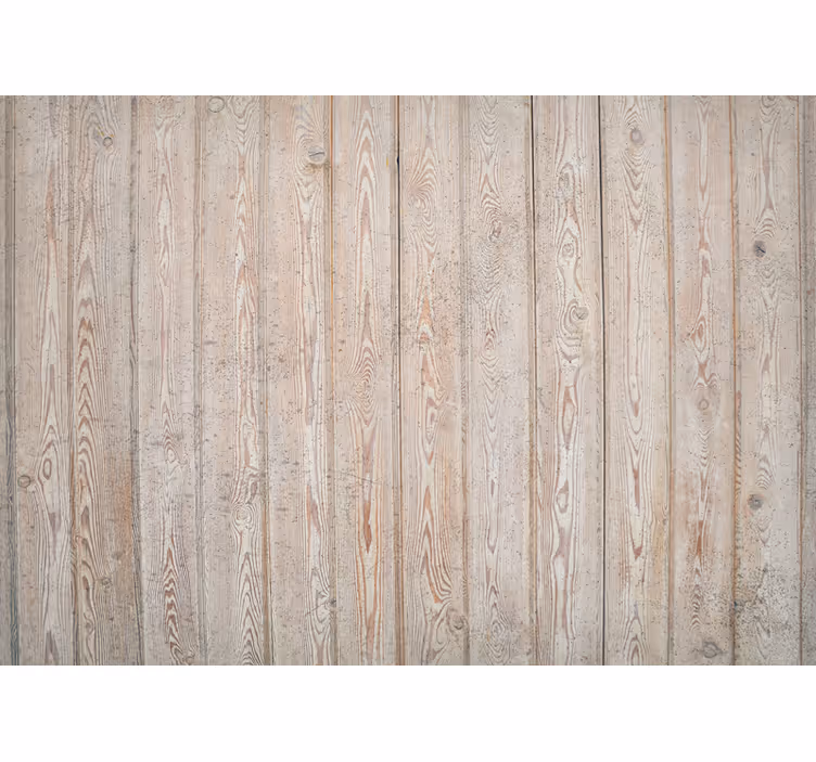 Papier peint rustique lattes horizontales marron clair - TenStickers