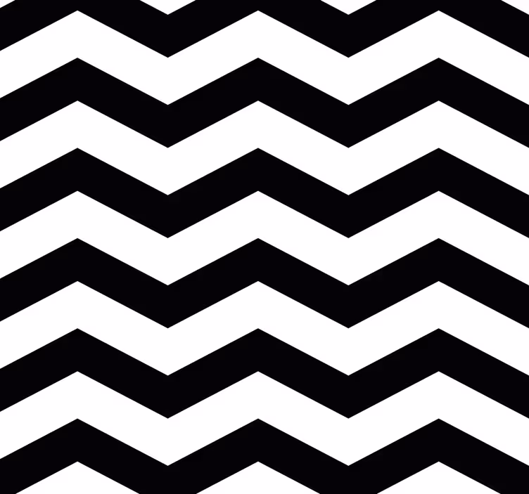 Papier peint blanc motif chevrons noir et blanc - TenStickers
