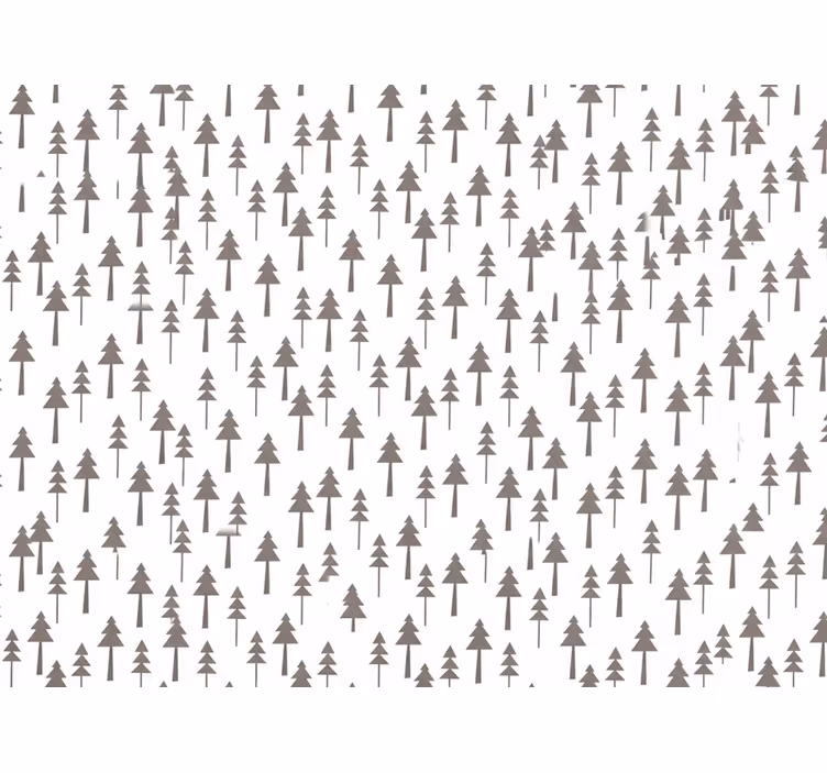 Papier peint blanc motif arbre - TenStickers