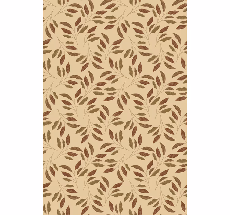 Papier peint beige Élégance feuillue - TenStickers