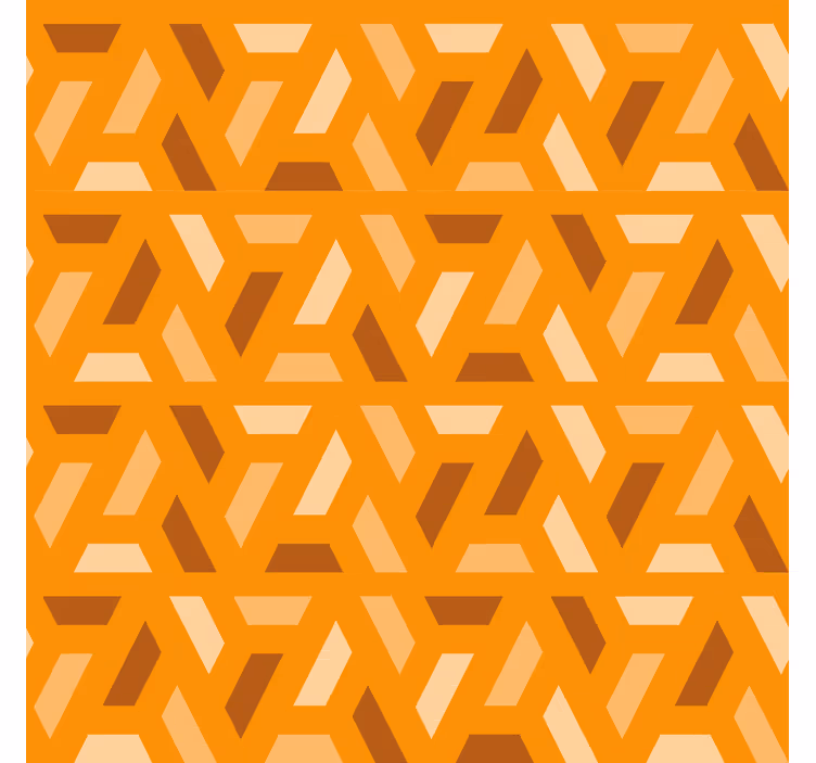 Papier peint orange tons géométriques orange - TenStickers