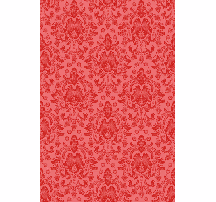 Papier peint rouge maison lydiard - TenStickers