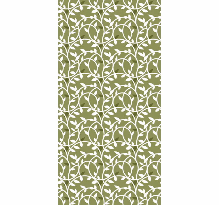 Papier peint vert simplicité du motif de vigne - TenStickers