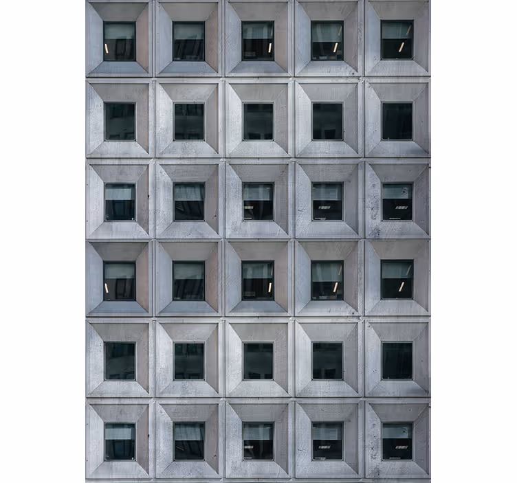 Papier peint gris architecture brutaliste - TenStickers
